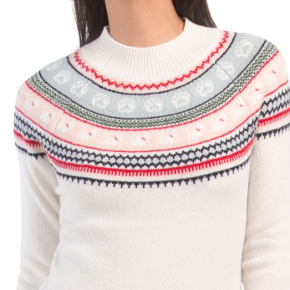 TABITHA WEBB Woolblend Fairisle With Dogs Pattern Sweater - Picture 3 of 3